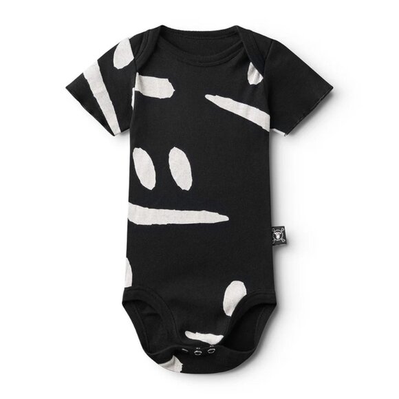 Nununu Smirks Onesie in Black - Picture 1 of 4